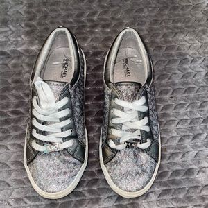 Silver Glitter MK Michael Korea Tennis Shoes